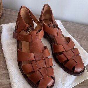 LIKE NEW Madewell Women's Brown Leather Fisherman Sandals